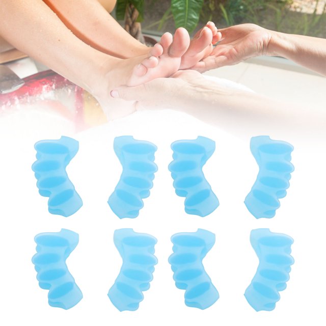 8 Pcs Intercalaires d'Orteils Silicone Fonctions Multiples Redresseur d'Oignon pour Femmes Hommes