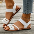 thumbnail image 6 of Miluxas Women Flower Sandals - Girl Summer Dress Shoes Womens Wedding Party White 9.5(43), 6 of 9
