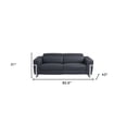 thumbnail image 3 of 83 Dark Gray Italian Leather and Chrome Reclining Sofa, 3 of 8