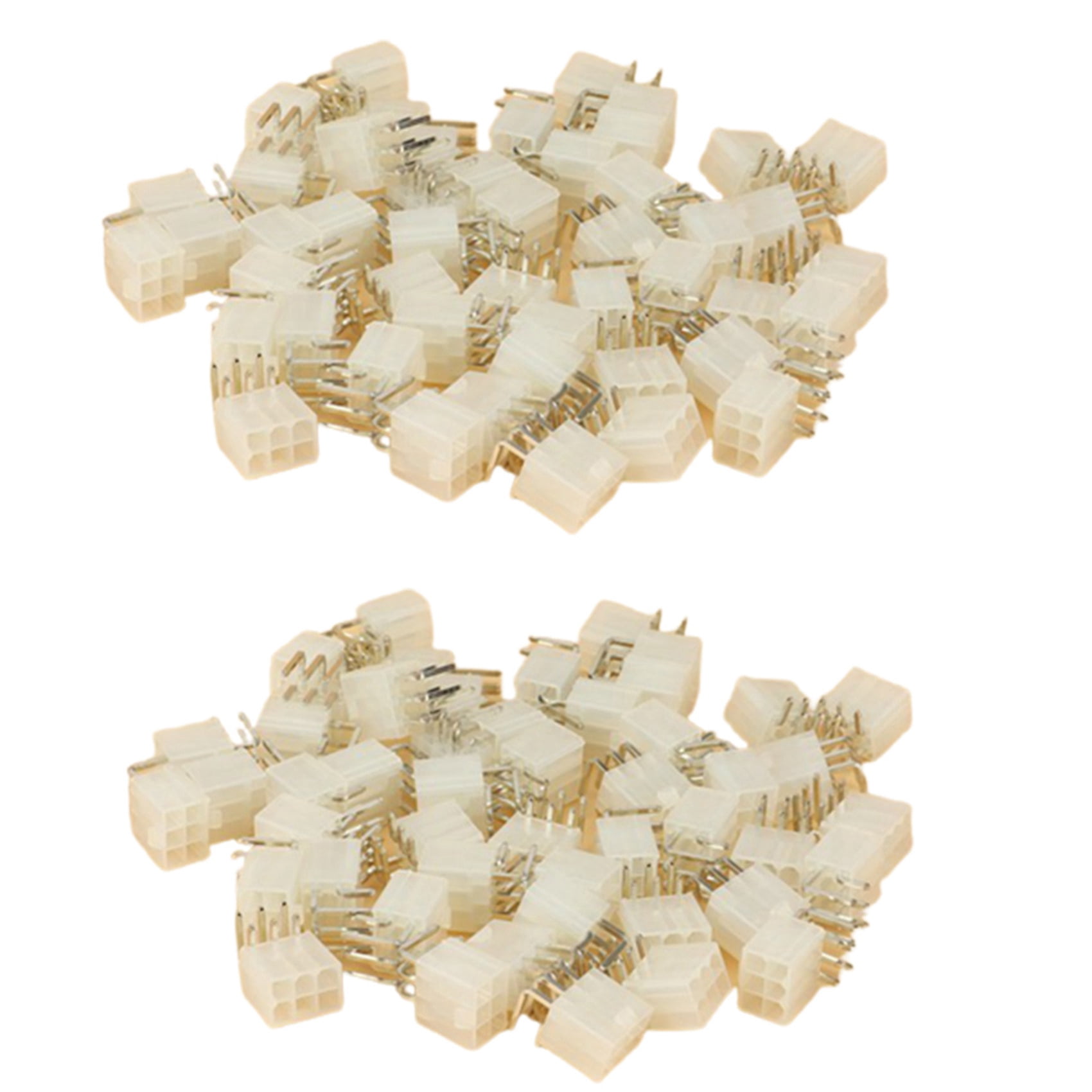 200Pcs 4.2MM 6 Pin Header Male Pin for Graphics Card GPU PCI-E PCIe Power Connector Right Angle Through Hole Video Card