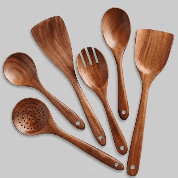 Wooden Cooking Utensil Set, 7pcs