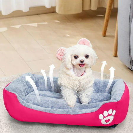 SASUYTWU Shower Mat (Hot Pink) Bath Rugs For Bathroom Dog Beds For Medium Dogs Washable Dog Bed Comfortable And Breathable Pet Bed Rectangle Warming Dog Bed For Medium Dogs