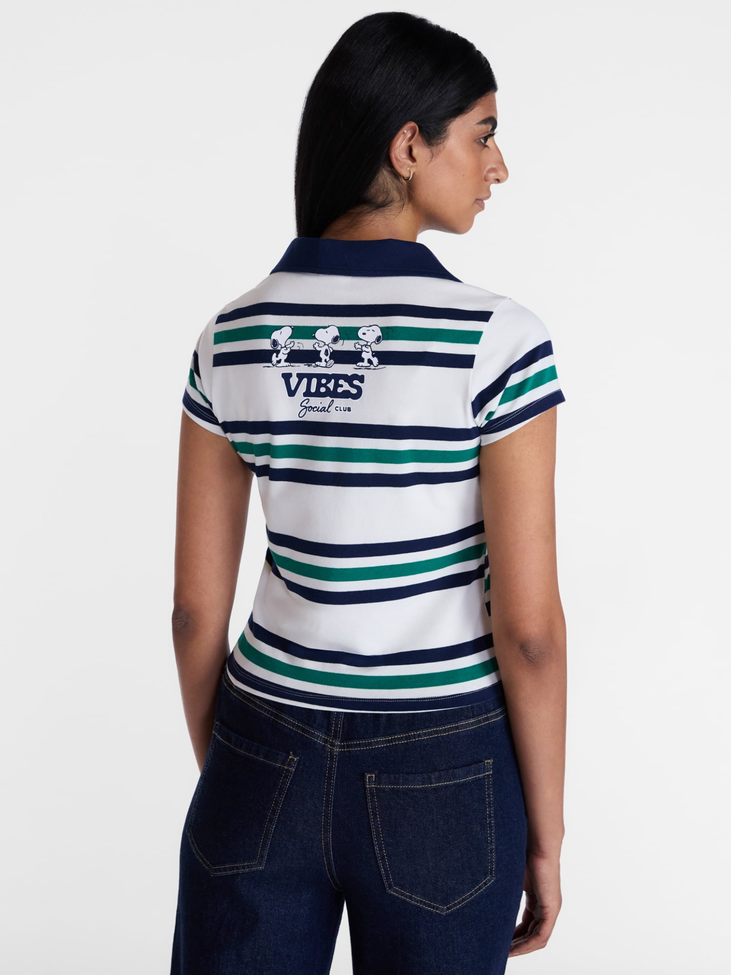 Snoopy Women's Graphic Polo Shirt, Sizes XXS-XXL