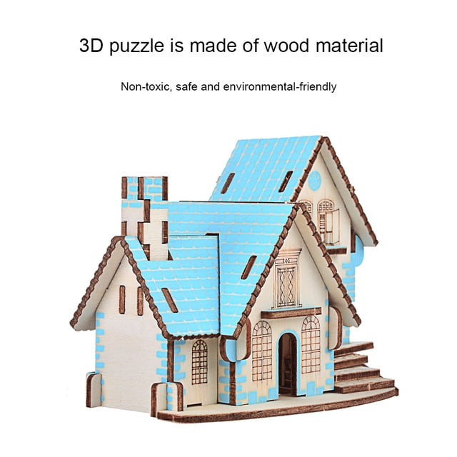 Rompecabezas 3D de Madera NikouMX Modelo de Casa Confiable y Duradero