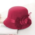 thumbnail image 4 of Small headband sun hat for ladies - Rose red, 4 of 5