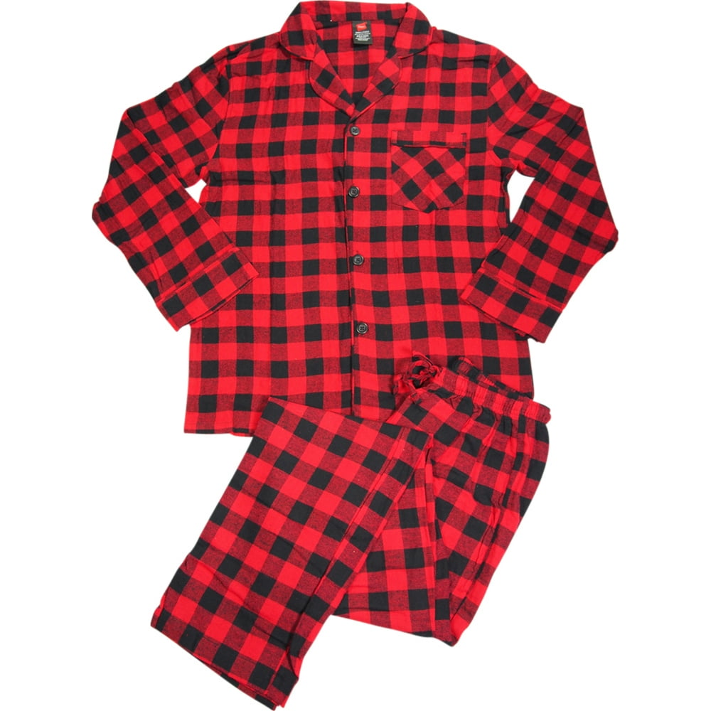 Hanes Hanes Big Mens Long Sleeve Flannel Pajama Set 40418XLarge