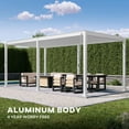 thumbnail image 6 of Mirador 10' x 20' 111S Outdoor Pergola Gazebo,Full Aluminum Frame w/ Adjustable Roof, White, 6 of 11