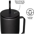 thumbnail image 5 of Corkcicle 30 oz Cold Cup XL, Triple Insulated, Stainless Steel, Water Bottle Tumbler with Handle and Straw, Ceramic Slate, 5 of 5