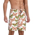 thumbnail image 2 of Wukai butterfly Men’s Short Pajama Pants With Pockets Soft Sleep Pj Shorts for Men-X-Large, 2 of 6