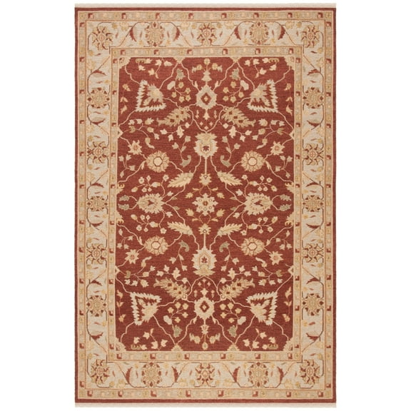 SAFAVIEH Sumak Kenrick Traditional Wool Area Rug, Red/Beige, 8' x 10'