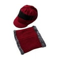 thumbnail image 2 of ZOELNIC Men´s Knitted Hat Collar Two-piece Outfit Men Winter Warm Hat Knit Visor Beanie Fleece Lined Beanie Cap, 2 of 6