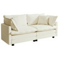 thumbnail image 5 of COOLHUT 76.4" Modular Sofa Couches, Oversized 2 Seat Sectional Sofa for Living Room, Comfy Sectional Sofa Couch, Modern Sofa Set with Pillows, Beige, 5 of 13