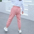 thumbnail image 5 of SILVERCELL Girls Cotton Jogger Cargo Pants Loose Street Hip Hop Dance Sweatpant Trousers 3-13T, 5 of 8