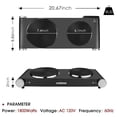 thumbnail image 4 of CUSIMAX Double Hot Plates Electric Burner, 1800W Countertop Cooktop with Adjustable Temperature Control, Hot Plates for Cooking Portable Electric Sto, 4 of 8