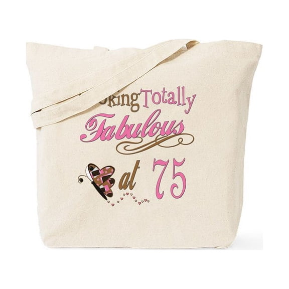 CafePress - Fabulous 75Th Birthday Butterfly - Unisex Canvas Tote Bag, Beige, 1-Piece