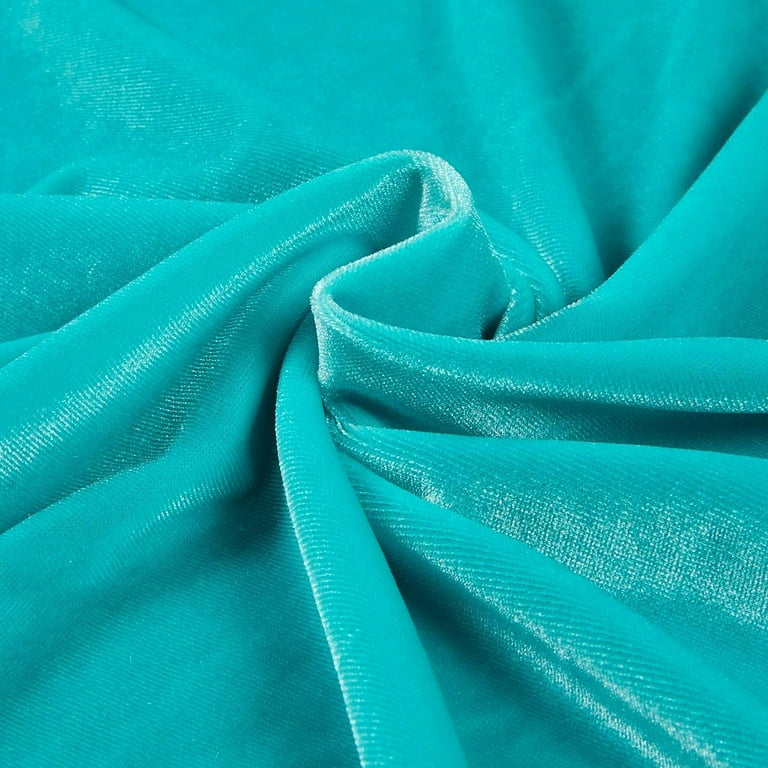 Valentina Textile Inc Stretch Velvet Fabric is 58/60 inches Wide (1 Yard,  Tiffany) 