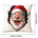 thumbnail image 3 of Funda de cojín de lino con estampado navideño | Funda de cojín cuadrada para sofá | Funda de cojín decorativa para sala de estar y cafetería, 3 of 5