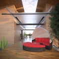 thumbnail image 2 of Lounge Daybed Sofa Bed, Red, Rattan, Wicker, Outdoor Patio Balcony Cafe Bistro Garden Hospitality Restaurant, Modern Contemporary HB34966, 2 of 9