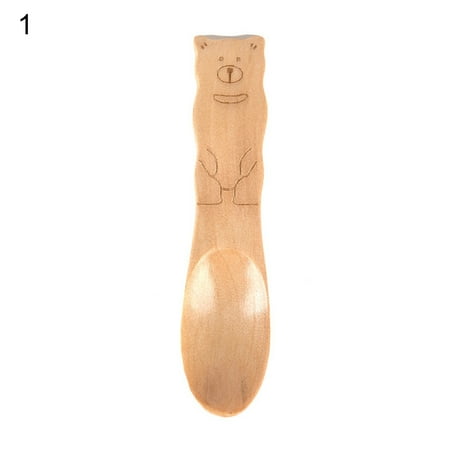 

Meizhencang Coffee Spoon Creative Pattern Heat Resistant Wood BPA Free Dessert Honey Cutlery Cartoon Spoon for Home