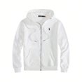 thumbnail image 4 of Men's Embroidered Polo Hoodie Set with Fleece Jacket and Cardigan, 4 of 5