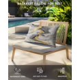 thumbnail image 4 of Pack of 4 Outdoor Lumbar Pillow Covers 12x20 Inch, Grey Ombre Marble Waterproof Throw Pillow Covers Set, Golden Gray Marble Crack Abstract Art Decorative Cushion Cases for Patio Porch Car, 4 of 7
