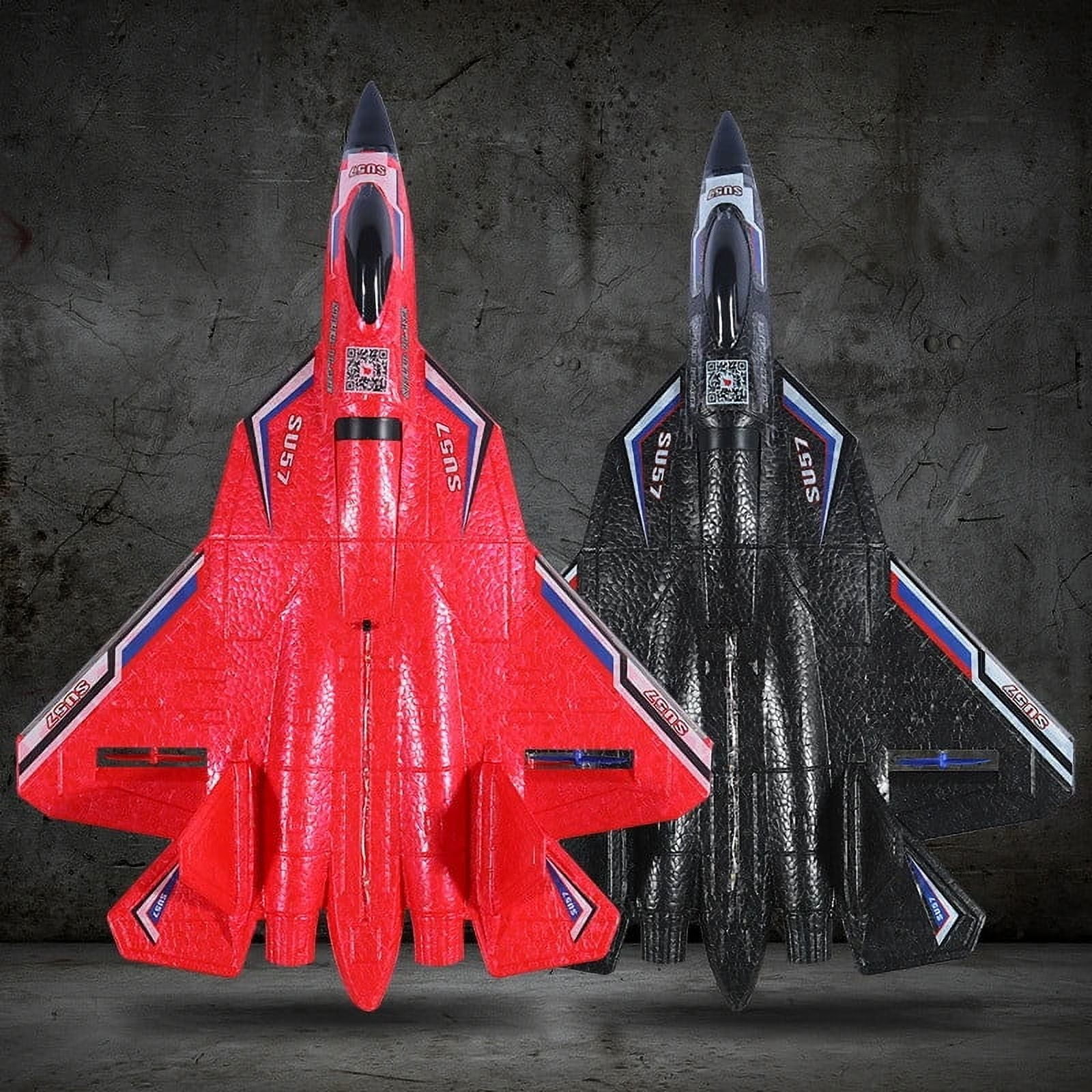 RC Airplane Model Remote Control Aircraft with Stable Flight LED Lights for Outdoor Flying Hobby Gift for 6-12 Years