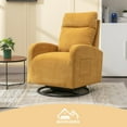 thumbnail image 6 of Tabaray Oversized Swivel Recliner Chairs, Comfortable Glider Chairs with Extended Footrest, Single Recliner Sofa with Soft Padded Seat for Living Room, Bedroom, Nursery, Salon, 6 of 7