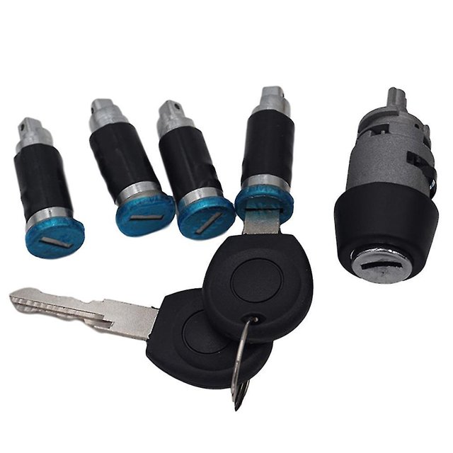 1 Set Ignition Switch 4 Door Lock Barrel 2 Keys 701837205 Compatible with T4 Caravelle Iv 1990-2003
