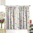 thumbnail image 2 of Rainbow Strip Curtains, Cute Colourful Rainbow Dots Bohemian Style Window Treatments, Bedroom Living Room Blackout 42"W x 84"L (Pack of 2), 2 of 6