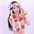 thumbnail image 5 of MEIDELI Hawaiian Lei 4Pcs/Set Decorative Vivid Classic Hawaiian Decorations Lei Necklace Bracelets Kit, 5 of 5