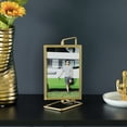 thumbnail image 6 of Gold Modern Metal Tabletop Photo Frame with Glass Cover and Free Spinning Stand for Tabletop Display, 6 of 7