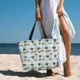 thumbnail image 7 of Hirioo Cute Pug Dogs for Large Capacity Beach Travel Bag for Women Men Foldable Beach Bags, Ideal for Travel, Beach, Pool, Picnic, and Family Outings, 7 of 7