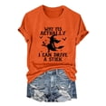 thumbnail image 2 of Orange Cute Ghost Boo Graphic Tee Tops Crew Neck Funny Halloween Pumpkin Graphic Short Sleeve Shirt Casual Fall Tee Tops 2XL, 2 of 4