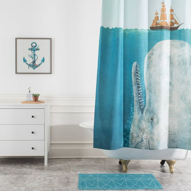 Deny Designs Terry Fan The Whale Shower, Deny Shower Curtains