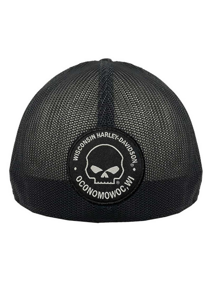 Harley-Davidson コーデュロイキャップ ブラック アペックス・ソフテイル・ストレッチ・フィット・キャップ