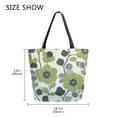 thumbnail image 5 of FORMRS Womens Canvas Tote Bag with Zipper Inner Pocket Shoulder Handbag, Retro Flower Print, 5 of 7
