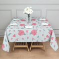 thumbnail image 4 of 42x42 Inch Waterproof Square Tablecloth, Thickened Polyester Table Cover for Dining & Parties, Floral Print, 4 of 6