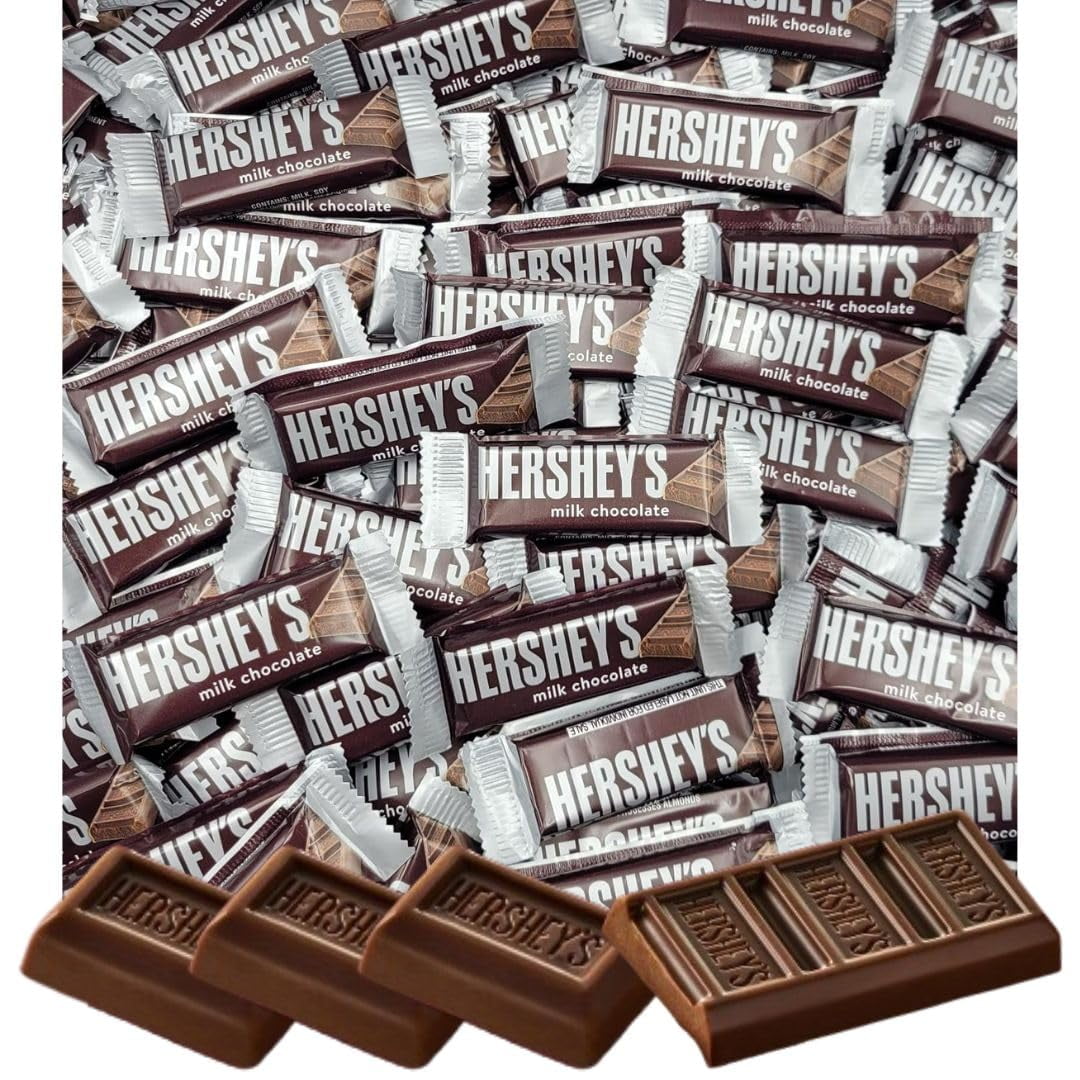 HERSHEY'S Milk Chocolate Snack Size Candy Bar, 5 Pound