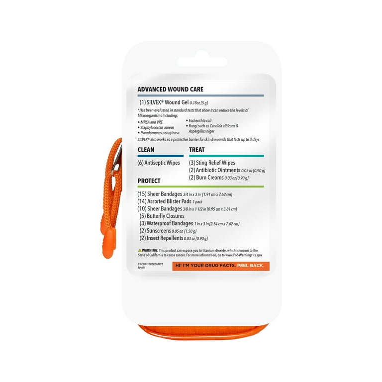 Be Smart Get Prepared Outdoor First Aid - Happy Hiker, 65 Piece