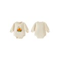 thumbnail image 2 of Cjfdfy Newborn Baby Boy Girl Thanksgiving Fall Outfit Baby's 1St Thanksgiving Fall Winter Outfit Pumpkin Harvest Embroidery Long Sleeve Romper 0-18M, 2 of 9