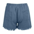 thumbnail image 3 of Hienoo Women's Plus Size Denim Shorts Elastic Waist Drawstring Casual Jean Shorts, Sizes XS-XXXL, 3 of 4