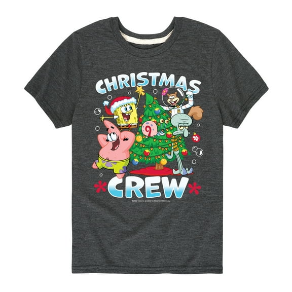 SpongeBob SquarePants - Christmas Crew - Toddler And Youth Short Sleeve Graphic T-Shirt