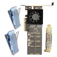 thumbnail image 2 of Adaptador de Tarjeta de Expansión PCIe PLX88024 Quad 4 M.2 NVMe A PCIe 4.0 X8 con Disipador Térmico 2xM.2 Nvme4.0X4 128GT/S, 2 of 5