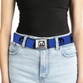 thumbnail image 5 of Mopar Belt, Seatbelt Buckle Belt, Mopar Text Logo Blue Black, 30 to 44 Inches, 5 of 9