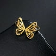 thumbnail image 2 of RSAMD Butterfly Open Ring Women Adjustable Stainless Steel Finger Rings Jewelry-Gold, 2 of 7