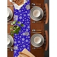 thumbnail image 5 of Table Runners 72 Inches Long Dress Scarves, Christmas Snowflakes Farmhouse Kitchen/Dining Table Runner, Coffee Tablerunners, Xmas Winter Watercolor Blue 13x72 Inch, 5 of 7