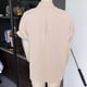 thumbnail image 3 of Blusa con cuello vuelto, color puro, dobladillo informal, blusa con un solo pecho, Top para mujer, dama, mujer, albaricoque S, 3 of 3