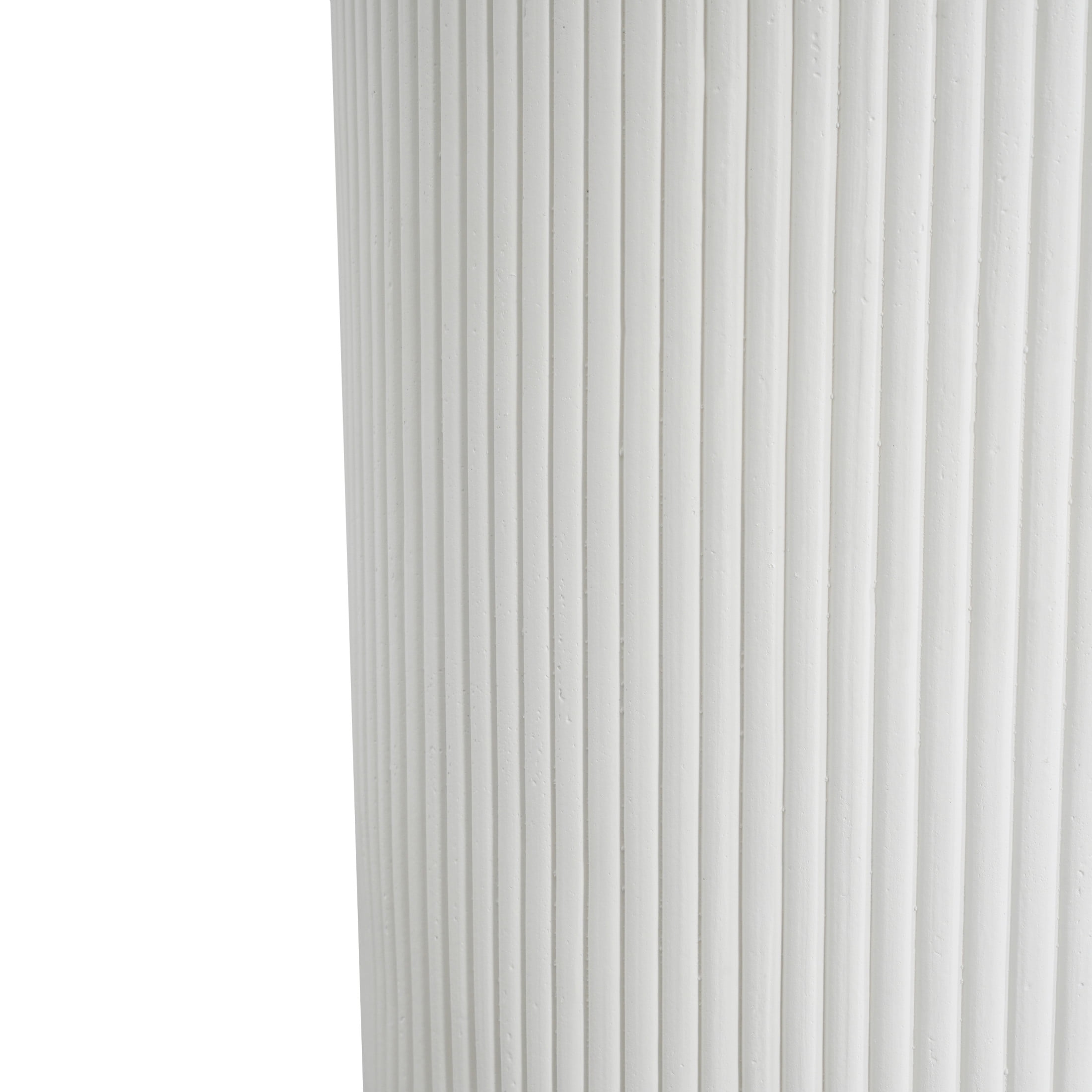 Christopher Knight Home Minimalist Ribbed MGO Side Table, Concrete, Indoor/Outdoor, White