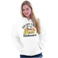 thumbnail image 4 of Enjoy The Great Indoors Vintage TV Unisex Plus Fleece Graphic Hoodie Brisco Brands 4X, 4 of 5