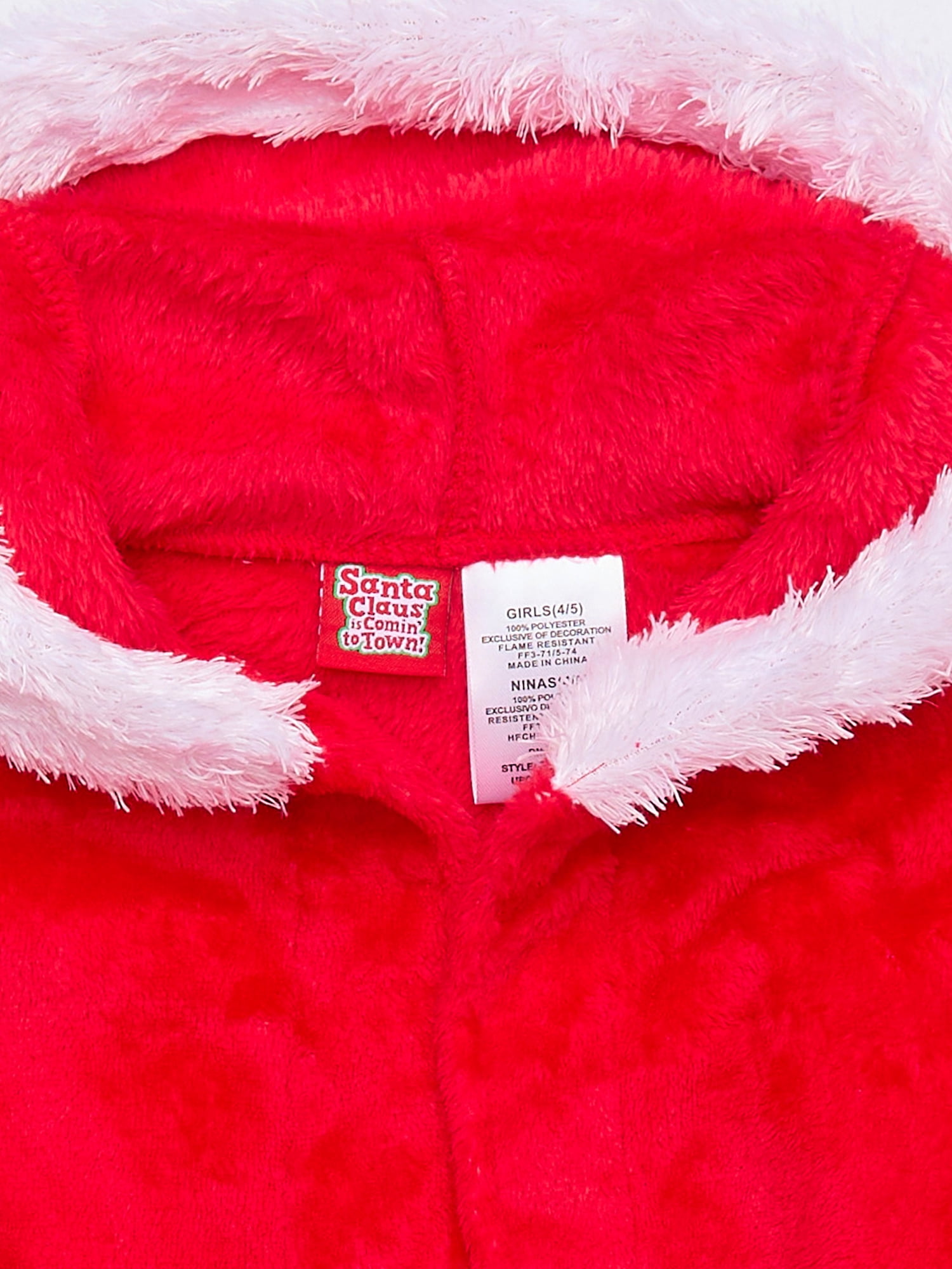 Mrs.Claus Girls Christmas Robe, Sizes 4-12